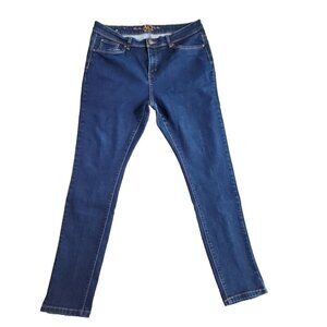 American Quality Denim Jeans Women's 16 Tall (W36xL30) Dark Wash Stretch Tapered
